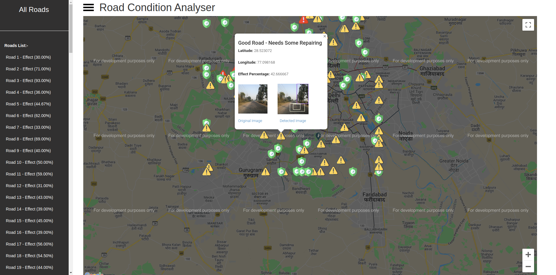 road condition analyser project image